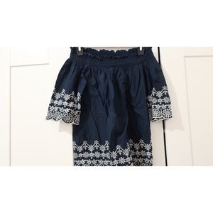 Off the shoulder blue top (A&F) || S